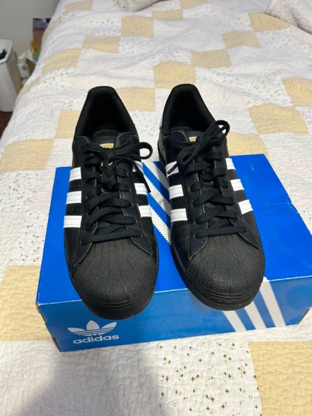 Adidas Superstar Core Black White Shell Toe Sneakers